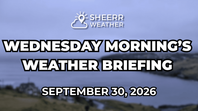 Wednesday Morning’s Weather Briefing — September 30, 2026