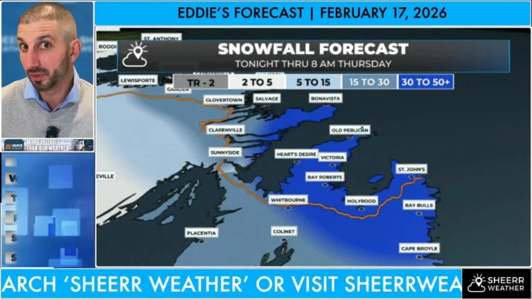 Major Winter Storm Arrives This Evening, Brings Heavy Snowfall, High Winds to Eastern Newfoundland
