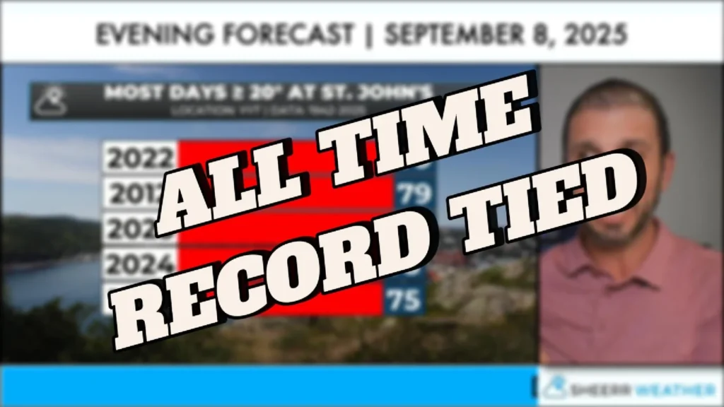 An all-time record was TIED just as cooler air is moving in!