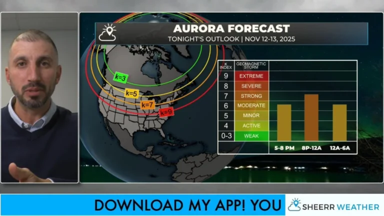 While We May See The Northern Lights Tonight, We Will See More Rain Tomorrow