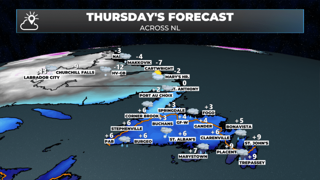 The forecast for tomorrow - Thursday, December 11, 2025.