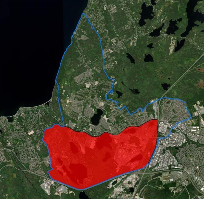Parts of the Towns of Paradise and Conception Bay South under Evacuation Alerts: forecast graphic 4