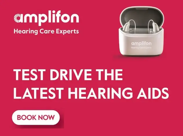 Amplifon Hearing Care Experts: test drive the latest hearing aids. Book now.