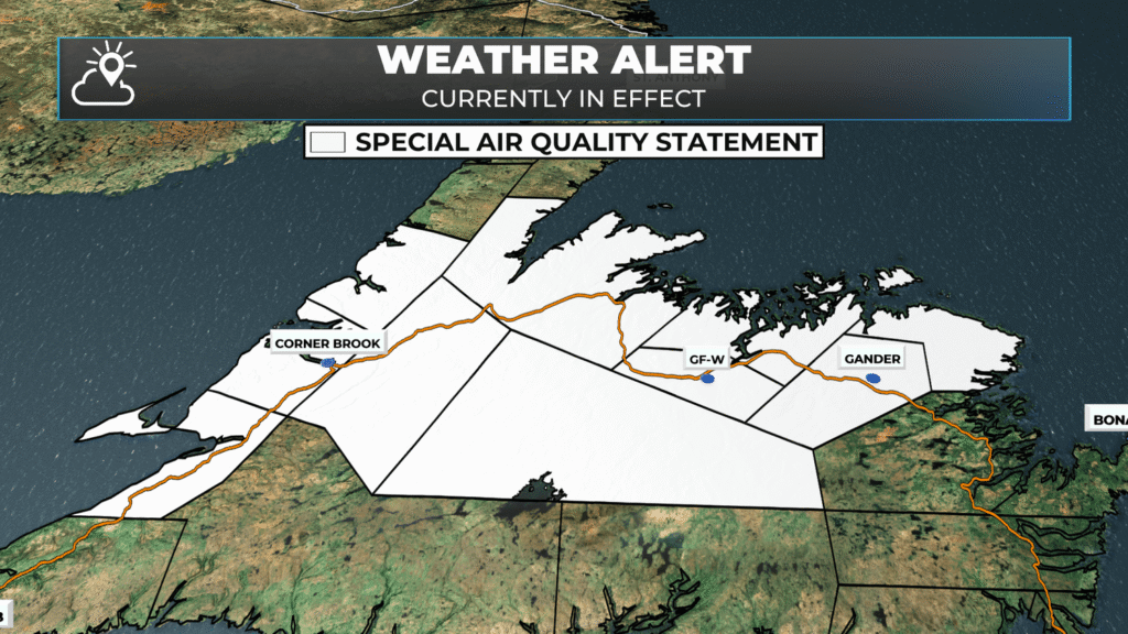 Wildfire smoke from Nova Scotia is impacting air quality in parts of Newfoundland: forecast graphic 4