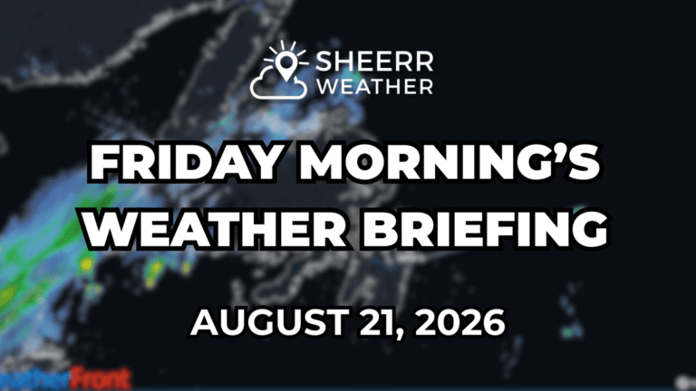 Friday Morning’s Weather Briefing — August 21, 2026