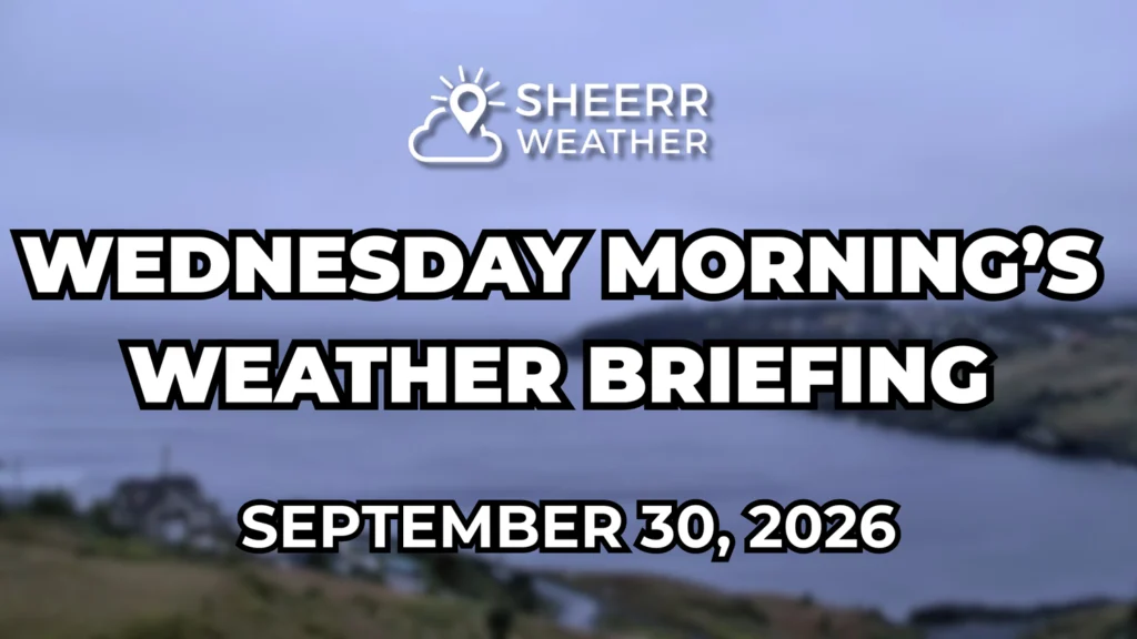 Wednesday Morning’s Weather Briefing — September 30, 2026: forecast graphic 1