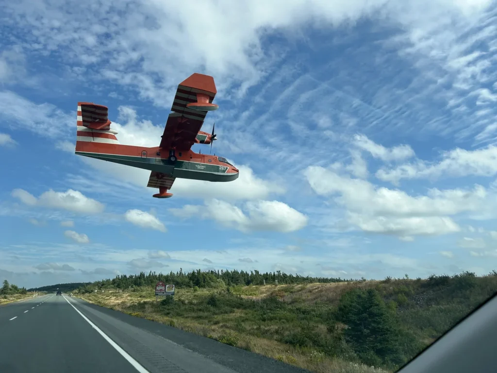 Water bomber en route to Paddy's Pond