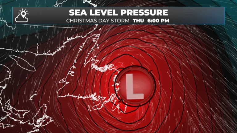 Storm #1 moves in for Christmas Day, while Storm #2 looms for Boxing Day
