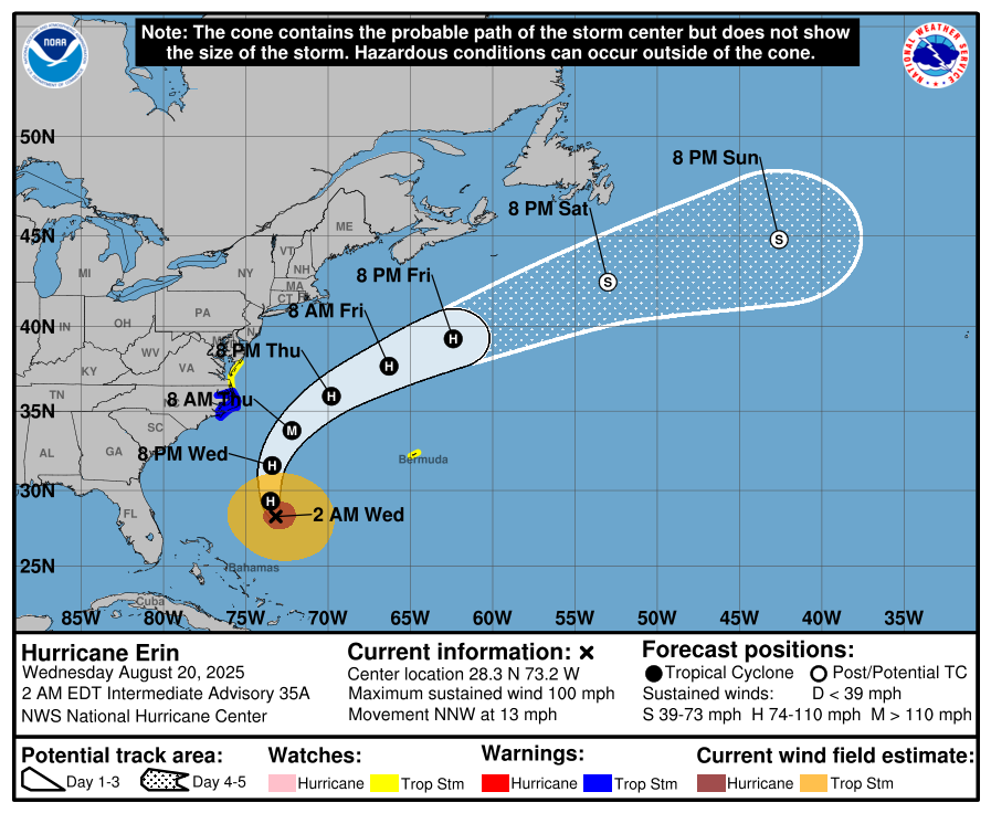 Wednesday morning’s weather brief — August 20, 2025: forecast graphic 6