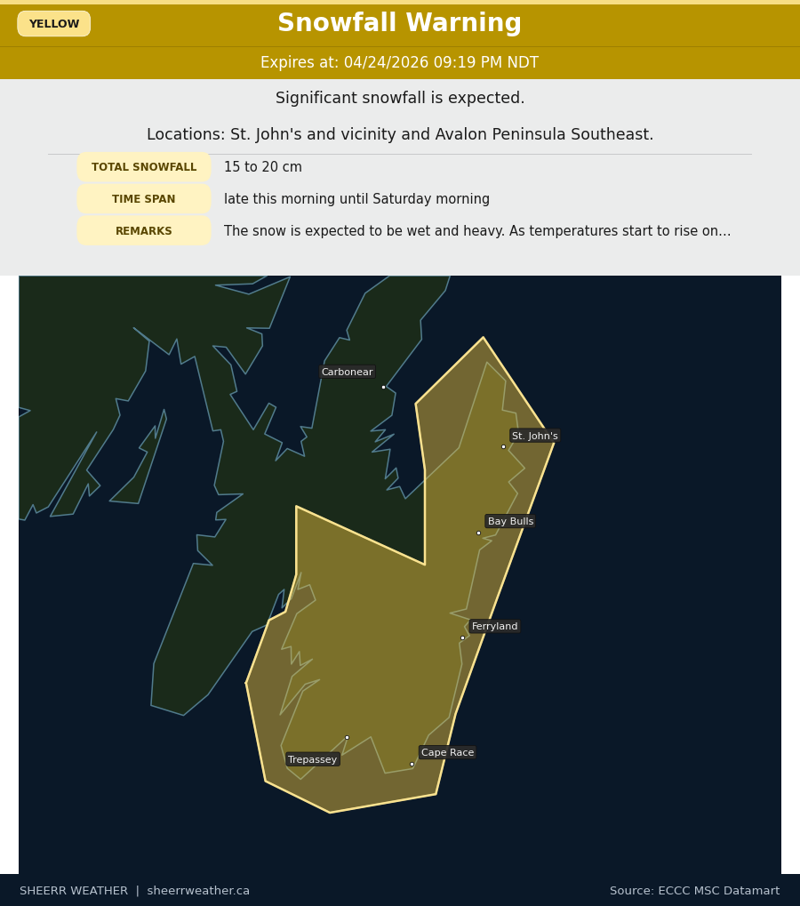 Friday Morning’s Weather Briefing: More Snow On The Way — April 24, 2026: forecast graphic 1