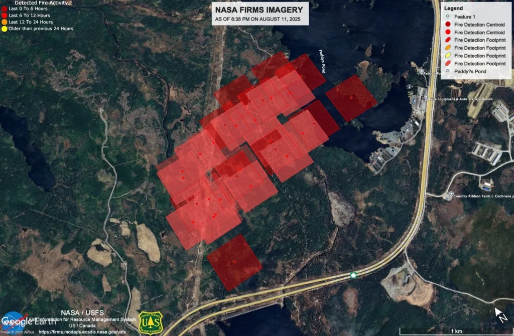 Parts of the Towns of Paradise and Conception Bay South under Evacuation Alerts: forecast graphic 2