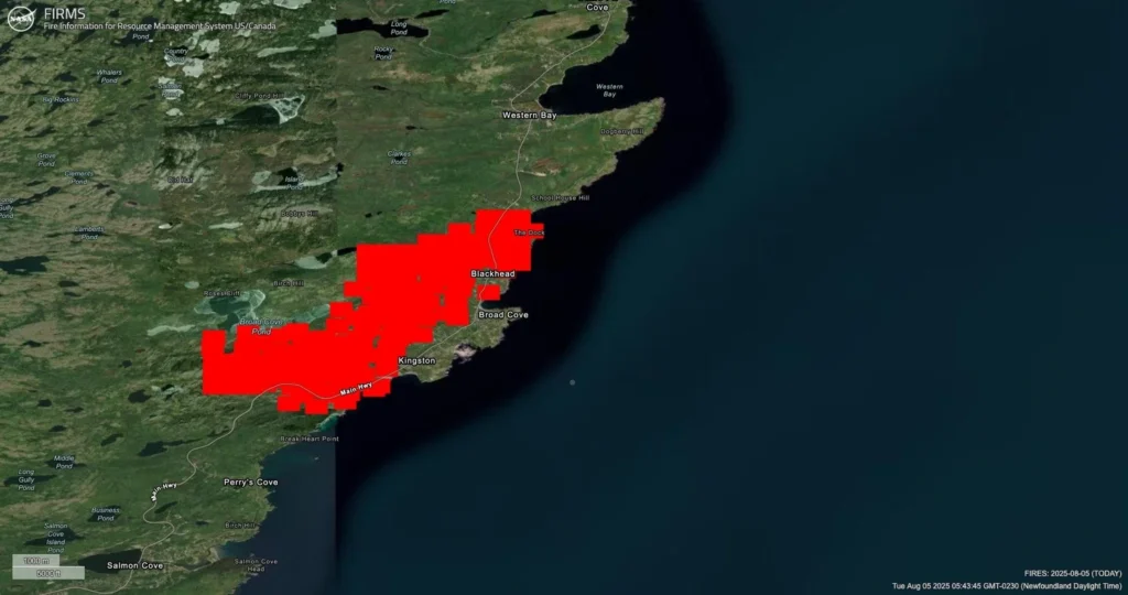 Kingston Fire grew overnight; new evacuation ordered for Western Bay: forecast graphic 3