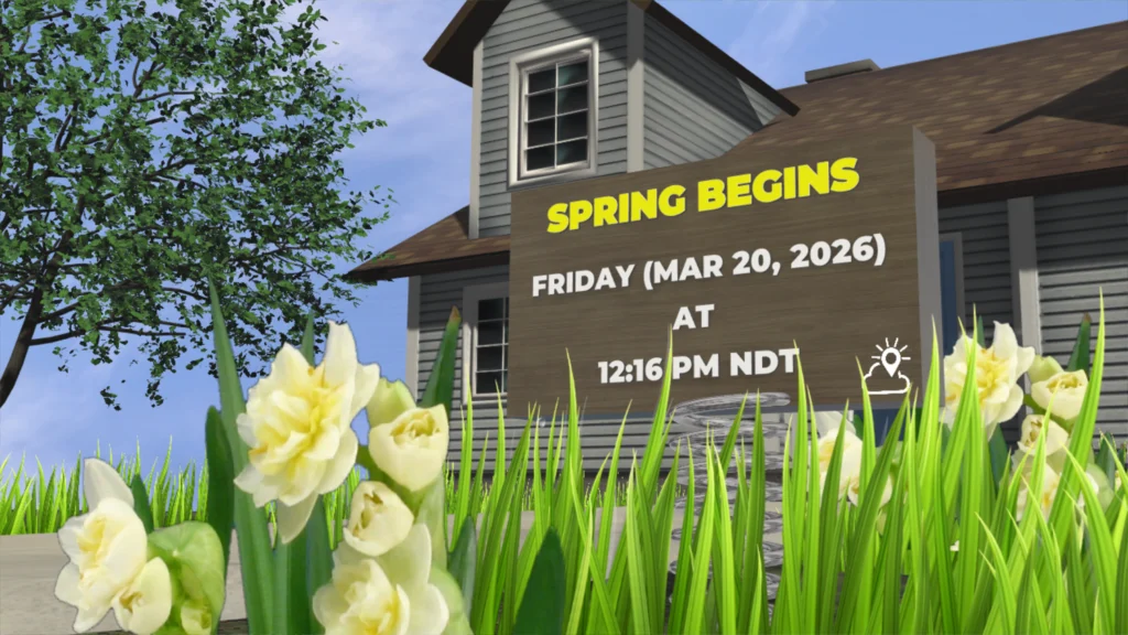 Spring arrives today at 12:16 PM NDT (11:46 AM ADT)