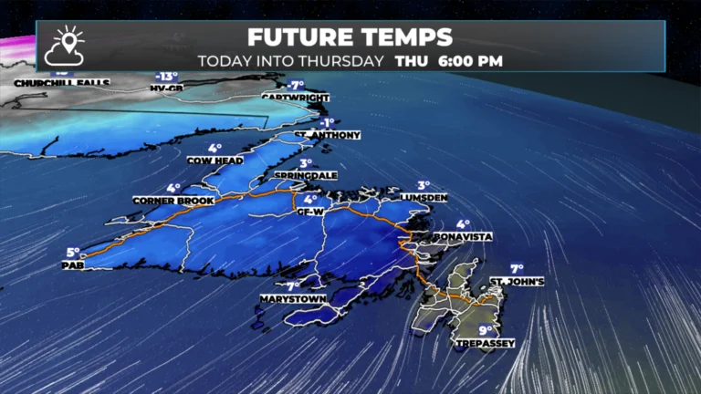 A Thursday Thaw is on the way for much of Newfoundland, while snow returns to the Big Land