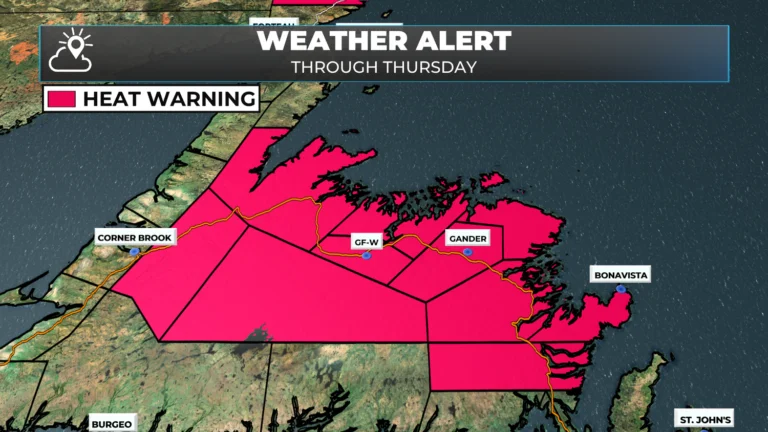 Monday evening’s forecast — Hot weather sticks around on the Island, cools a bit in Labrador