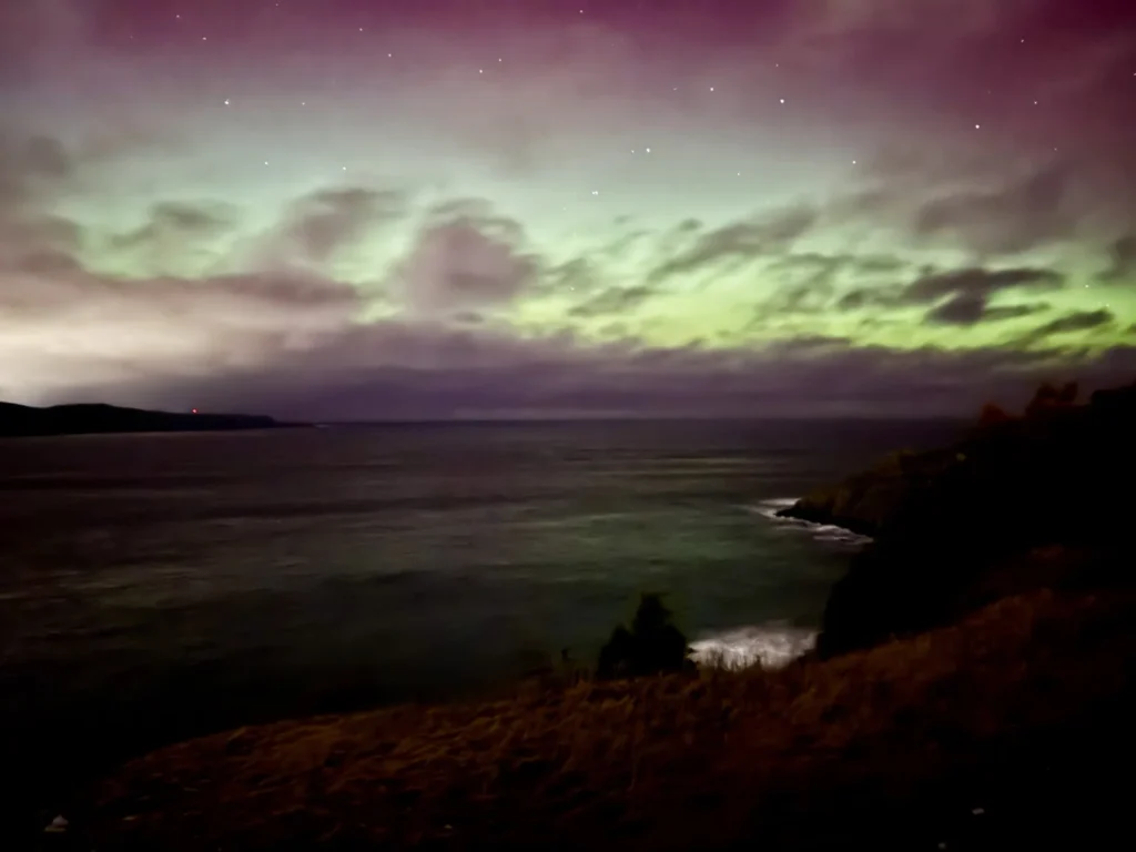 The Northern Lights over Middle Cove last night (January 19, 2026). Credit: Sheerr Weather