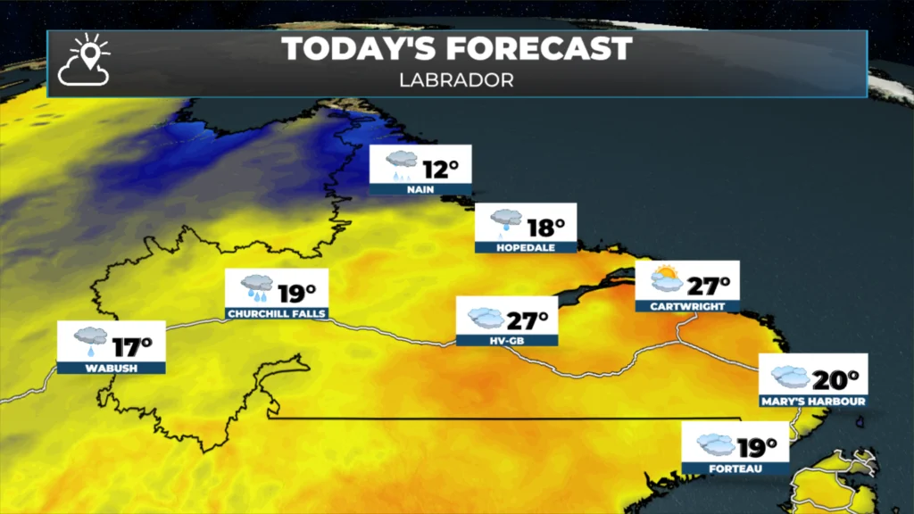 Labrador’s forecast for today - August 3, 2026