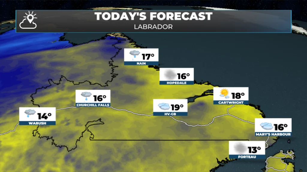 Labrador’s forecast for today (September 16, 2026).