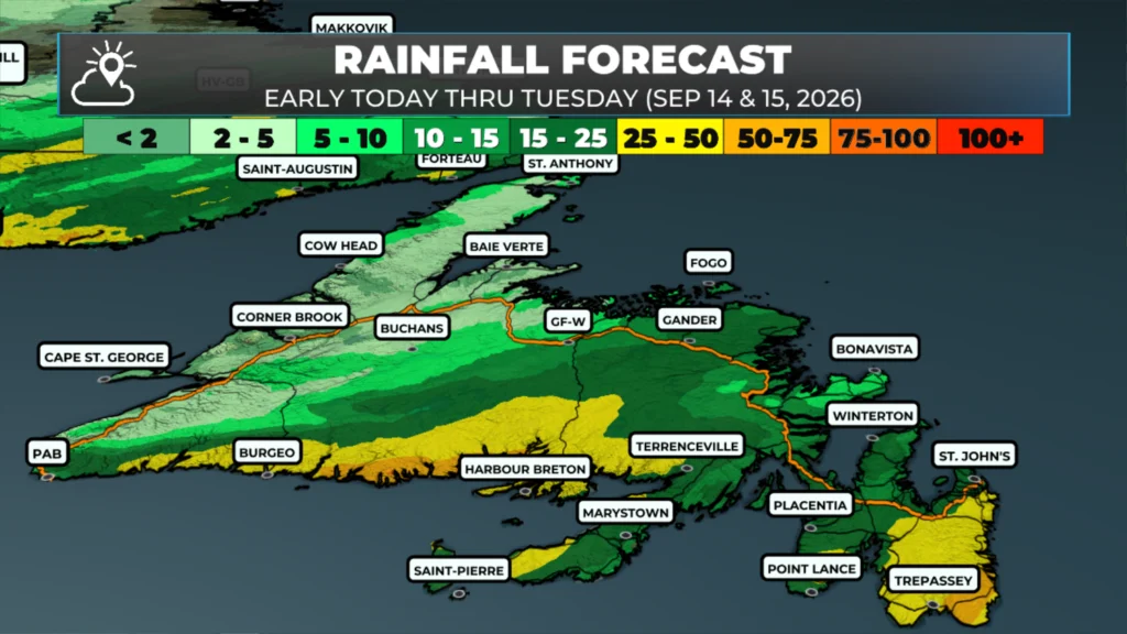Monday Morning’s Weather Briefing — September 14, 2026: forecast graphic 4
