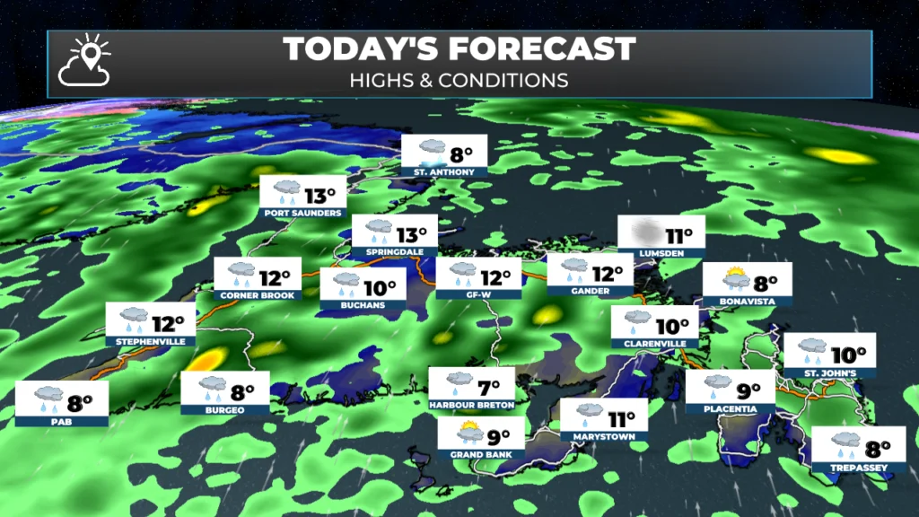 Newfoundland's forecast for today - March 17, 2026