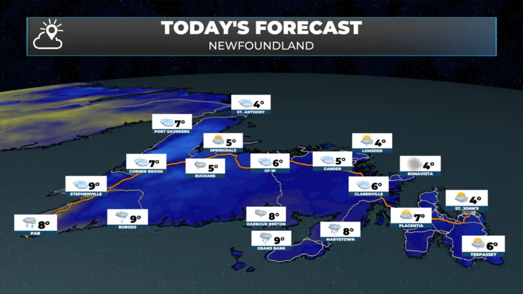 Newfoundland’s forecast for today - May 29, 2026.