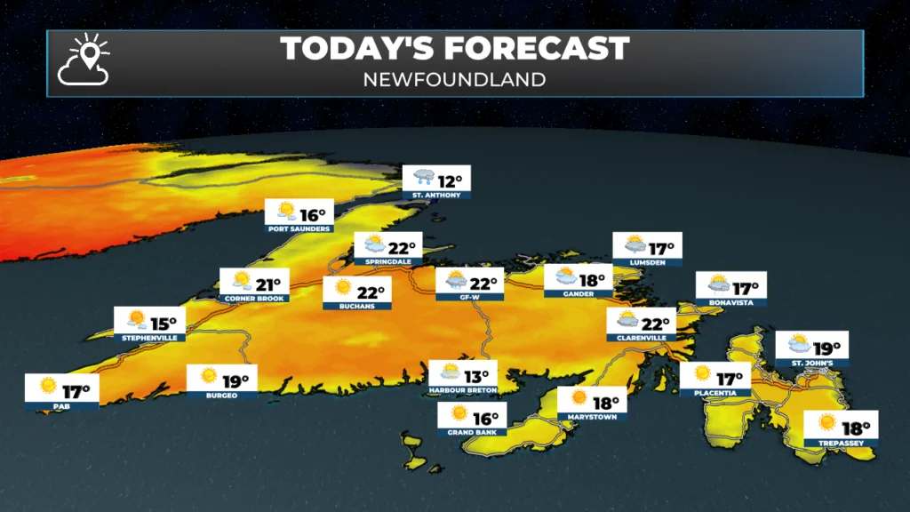 Newfoundland's forecast for today - July 6, 2026