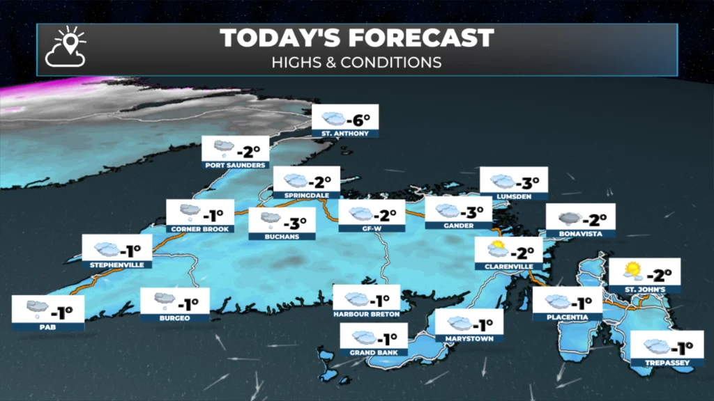 Newfoundland’s forecast for February 5, 2026.