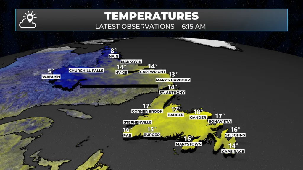 NL TEMPS as of 6:15 AM on July 30, 2025