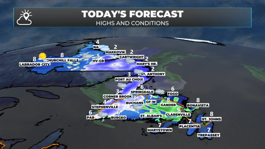 NL's forecast for today, May 13, 2026.
