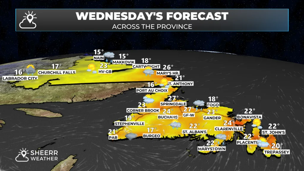 The forecast for July 30, 2025