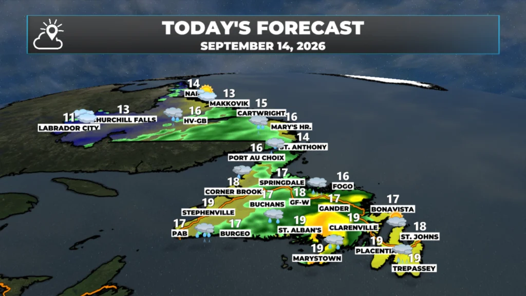 Monday Morning’s Weather Briefing — September 14, 2026: forecast graphic 3