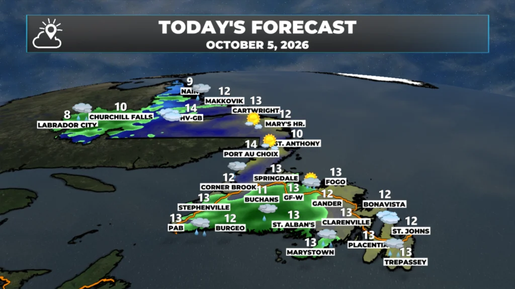 Monday Morning’s Weather Briefing — October 5, 2026: forecast graphic 2
