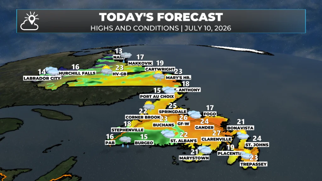 Friday Morning’s Weather Briefing — July 10, 2026: forecast graphic 2