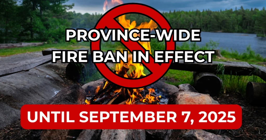 Province-wide Fire Ban in Effect until September 7, 2025: forecast graphic 1