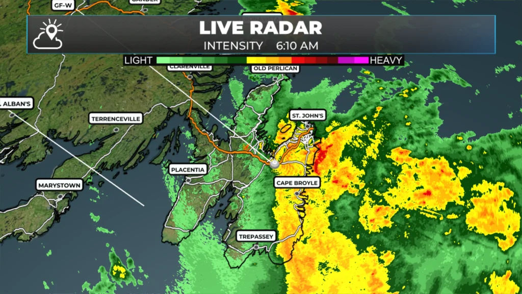 Radar early Tuesday morning, October 6