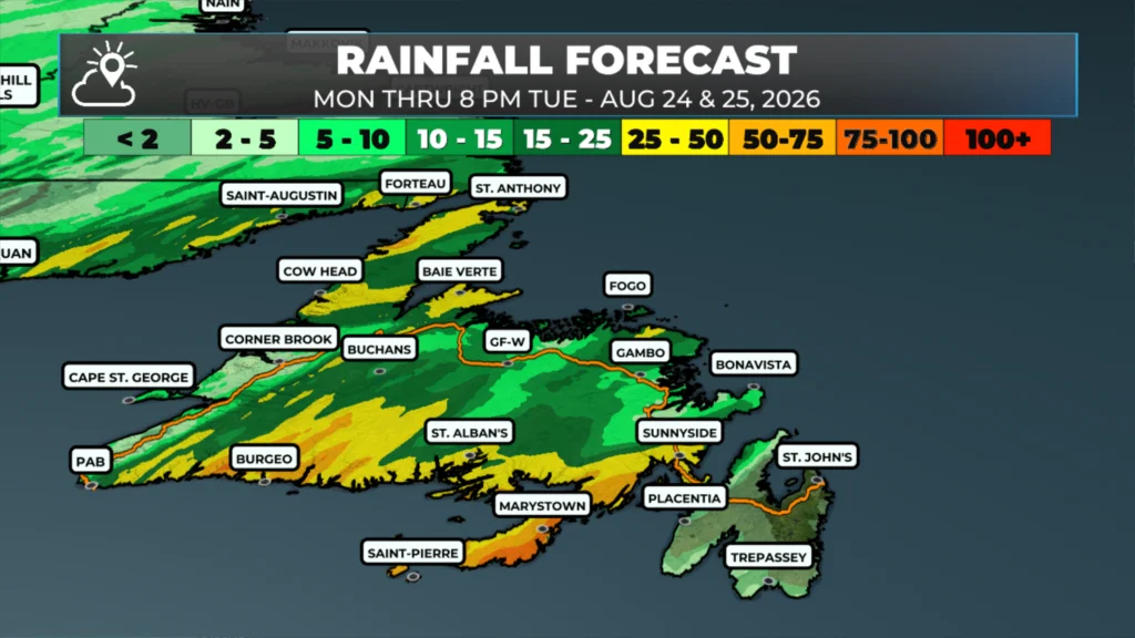 Monday Morning’s Weather Briefing — August 24, 2026: forecast graphic 2