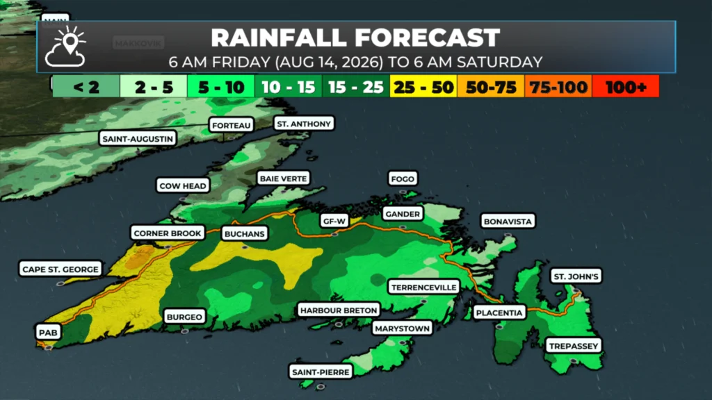 Friday Morning’s Weather Briefing — August 14, 2026: forecast graphic 4