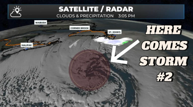 As Storm #1 departs, Storm #2 is already moving in and brings more snow, wind, and rain into Sunday!