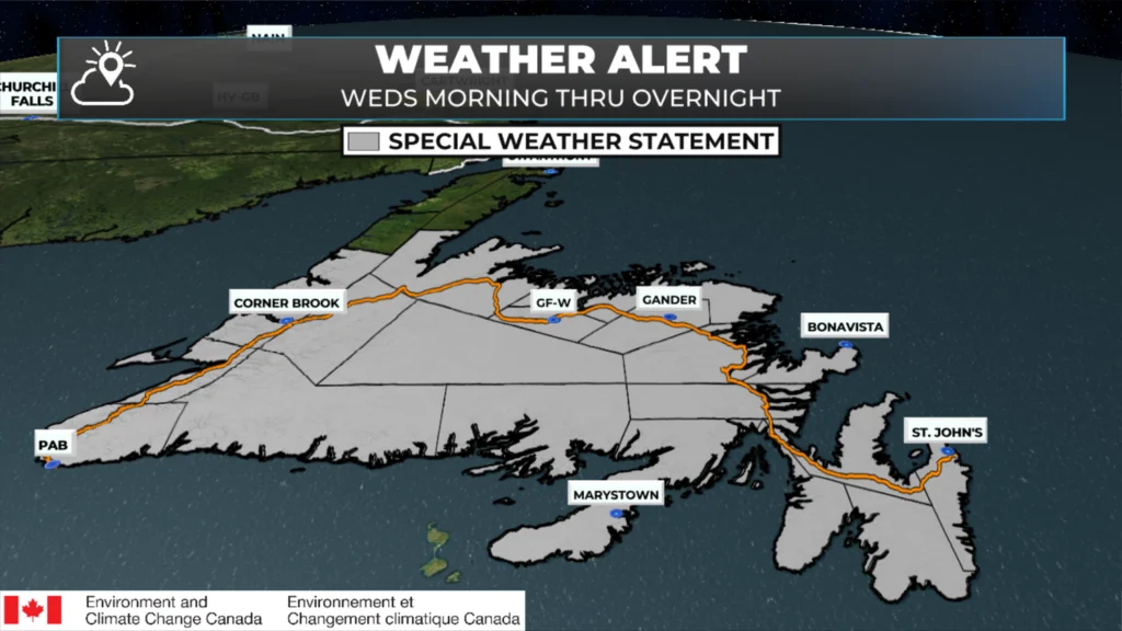 Winter Storm Expected Wednesday — Environment Canada Issues Special Weather Statement: forecast graphic 1