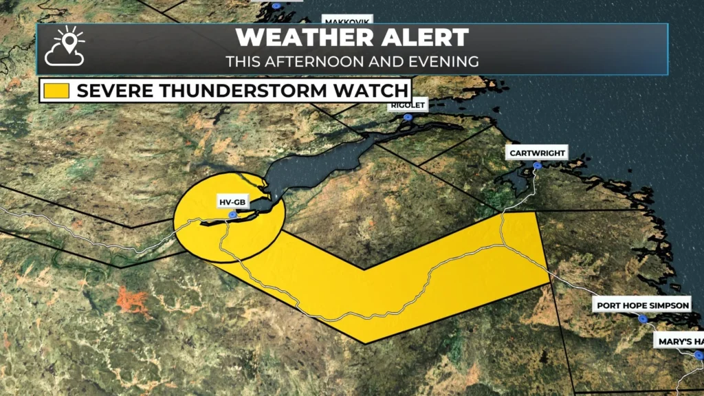 Severe Thunderstorm Watch image for Labrador