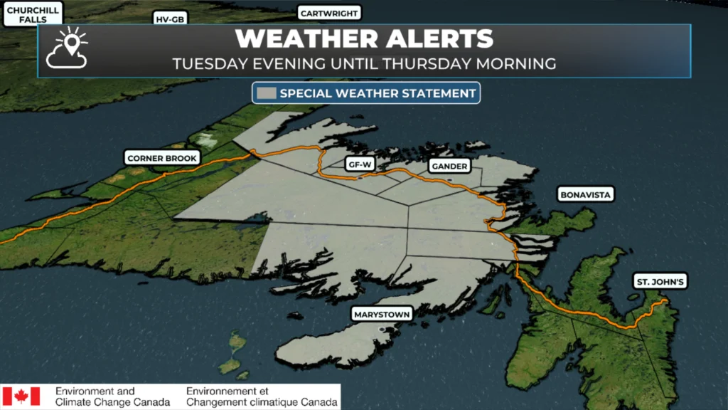 Freezing Rain and Snow Arrive late Tuesday — Special Weather Statements Issued by Environment Canada: forecast graphic 3