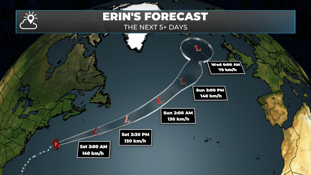 Showers for parts of NL close out the work week — August 22, 2025: forecast graphic 7