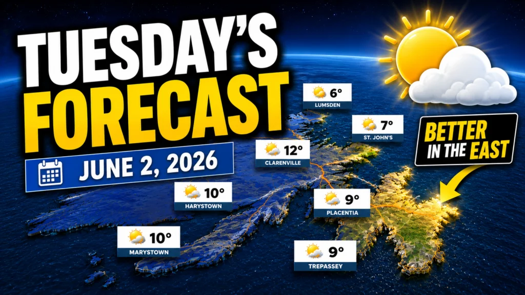 Finally, a Break From the Messy Weather Across Eastern and Central Newfoundland!
