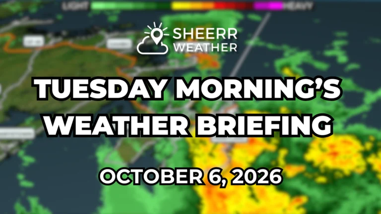 Tuesday Morning’s Weather Briefing — October 6, 2026