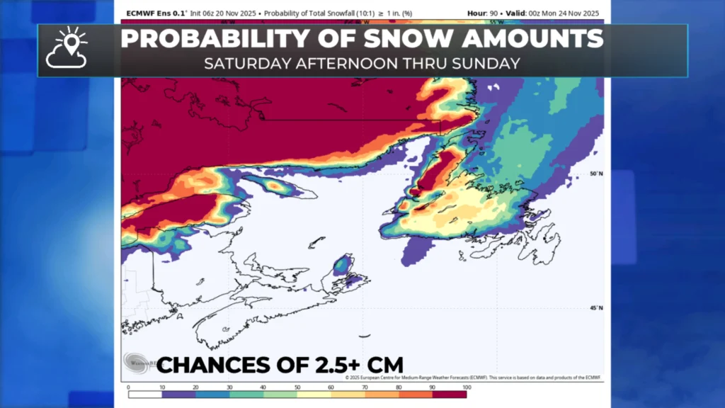 Friday Starts Quietly, But Rain And Snow Return By Evening To Much Of NL: forecast graphic 5