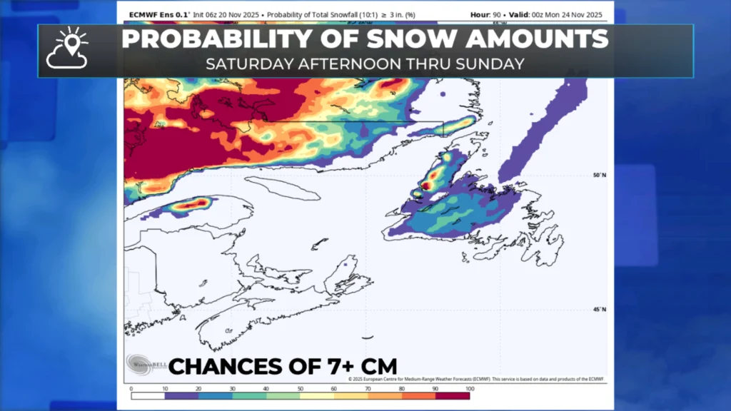 Friday Starts Quietly, But Rain And Snow Return By Evening To Much Of NL: forecast graphic 6